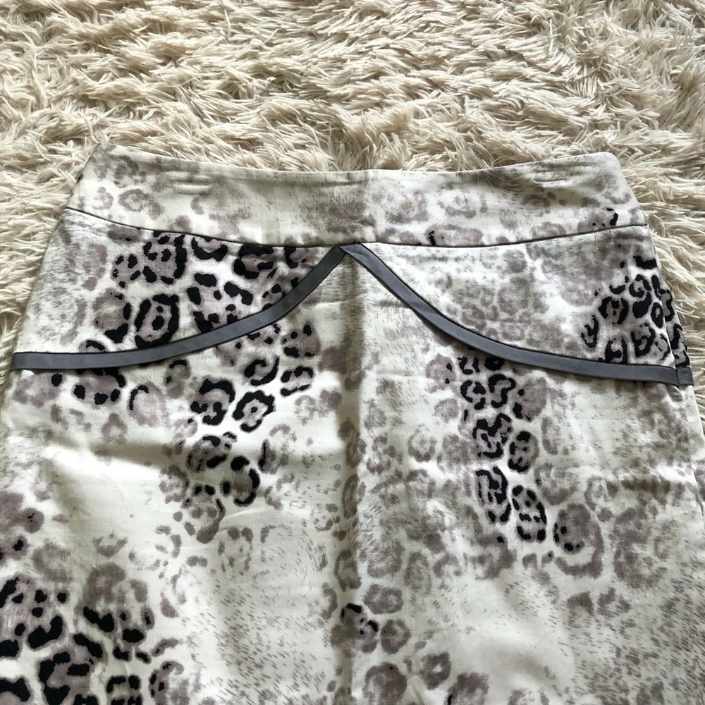 Emilio Pepe Animal Print Italian Pencil Skirt Size 10